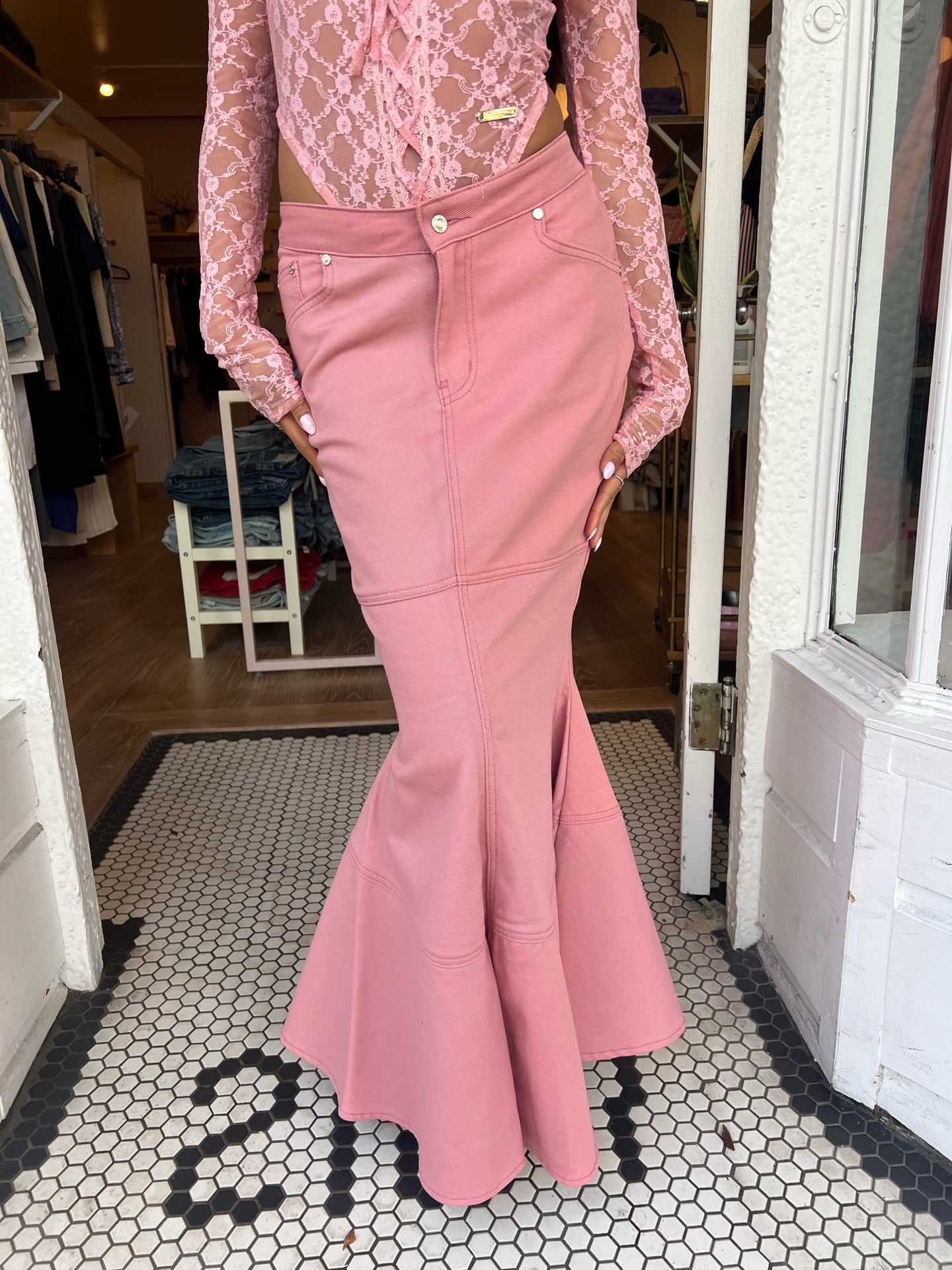 Amour Tulip Skirt in Blush