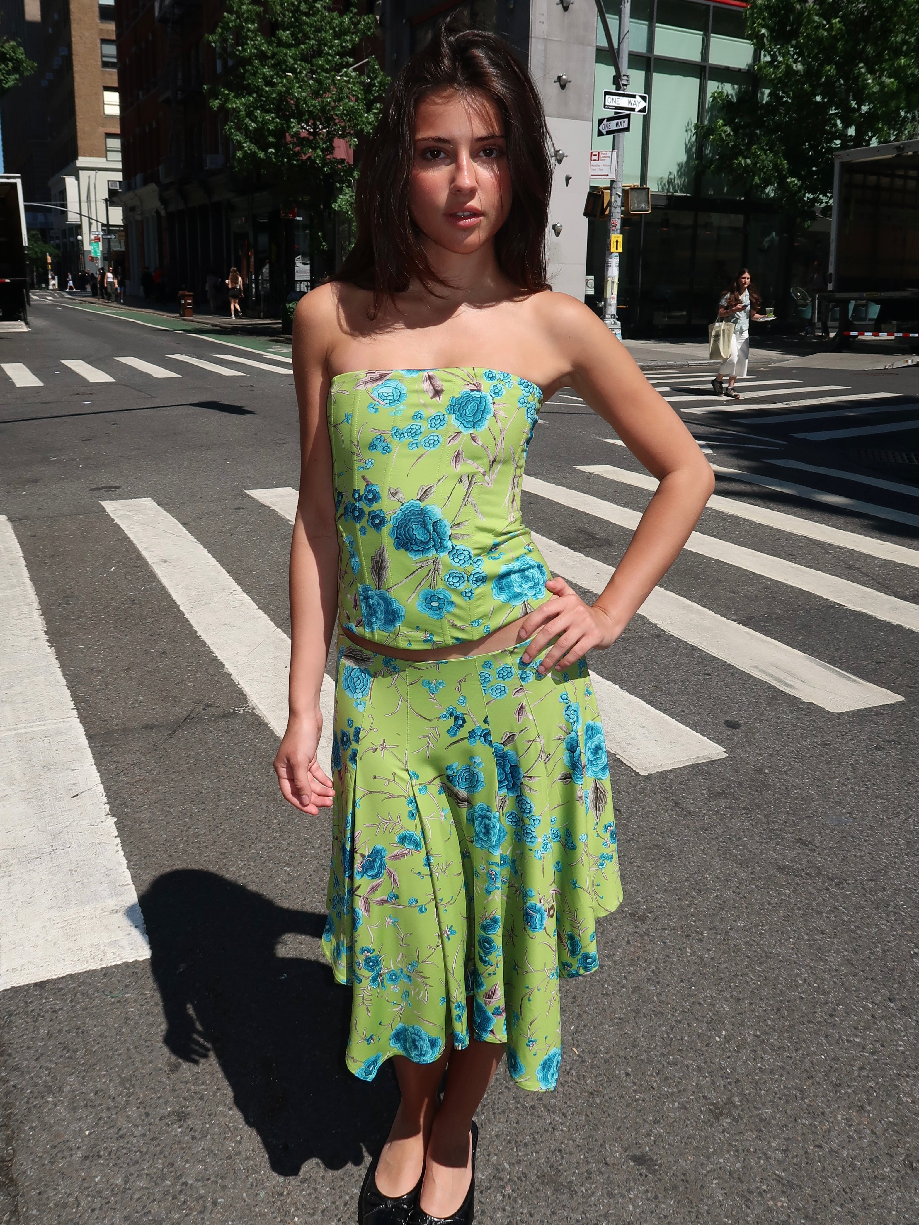 Ty Skirt in Verdant Piano