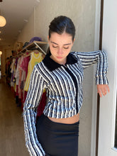 Load image into Gallery viewer, Penny Knit Top in Black Stripe
