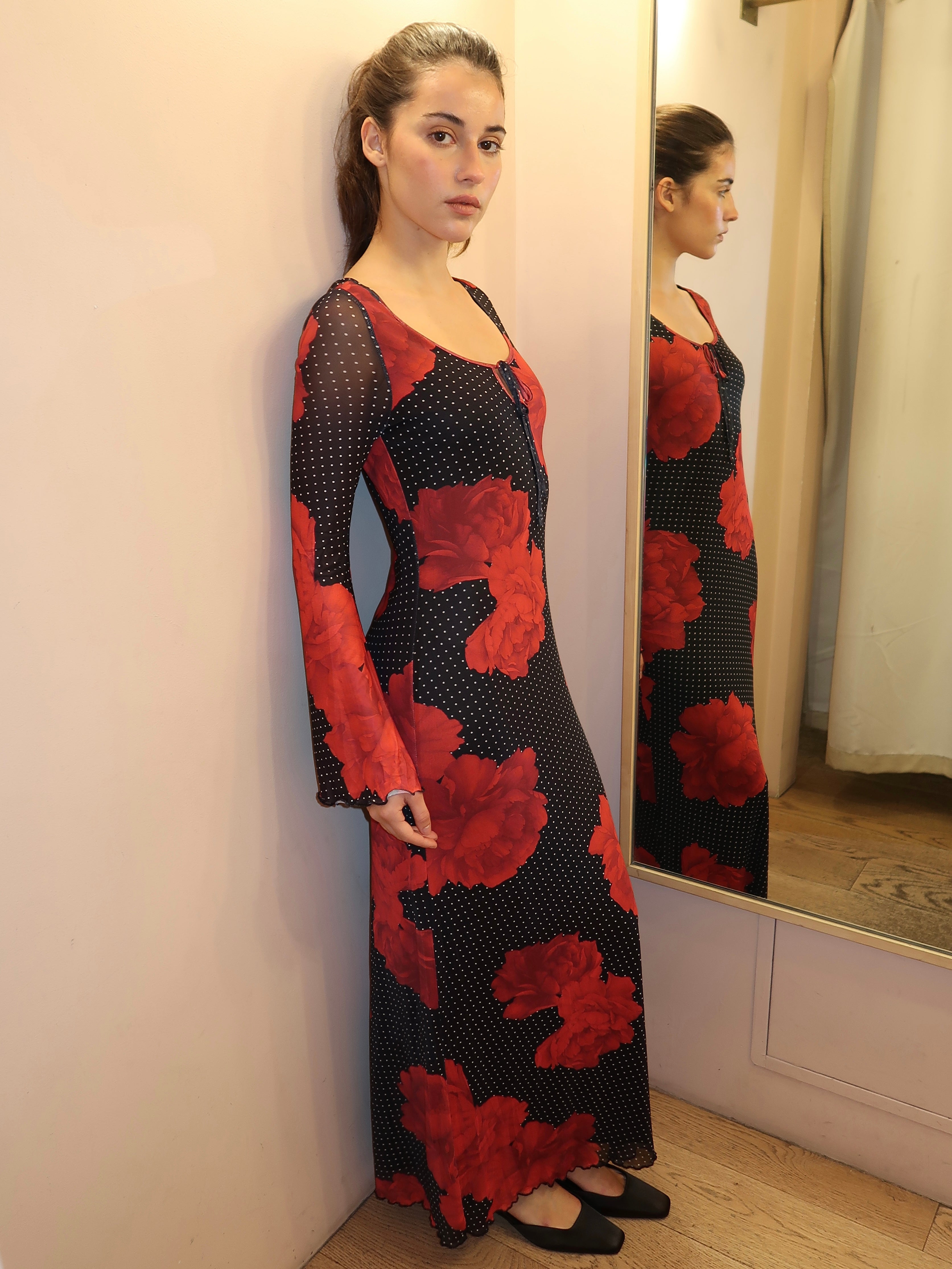 Marlyn Maxi Dress in Black Multi