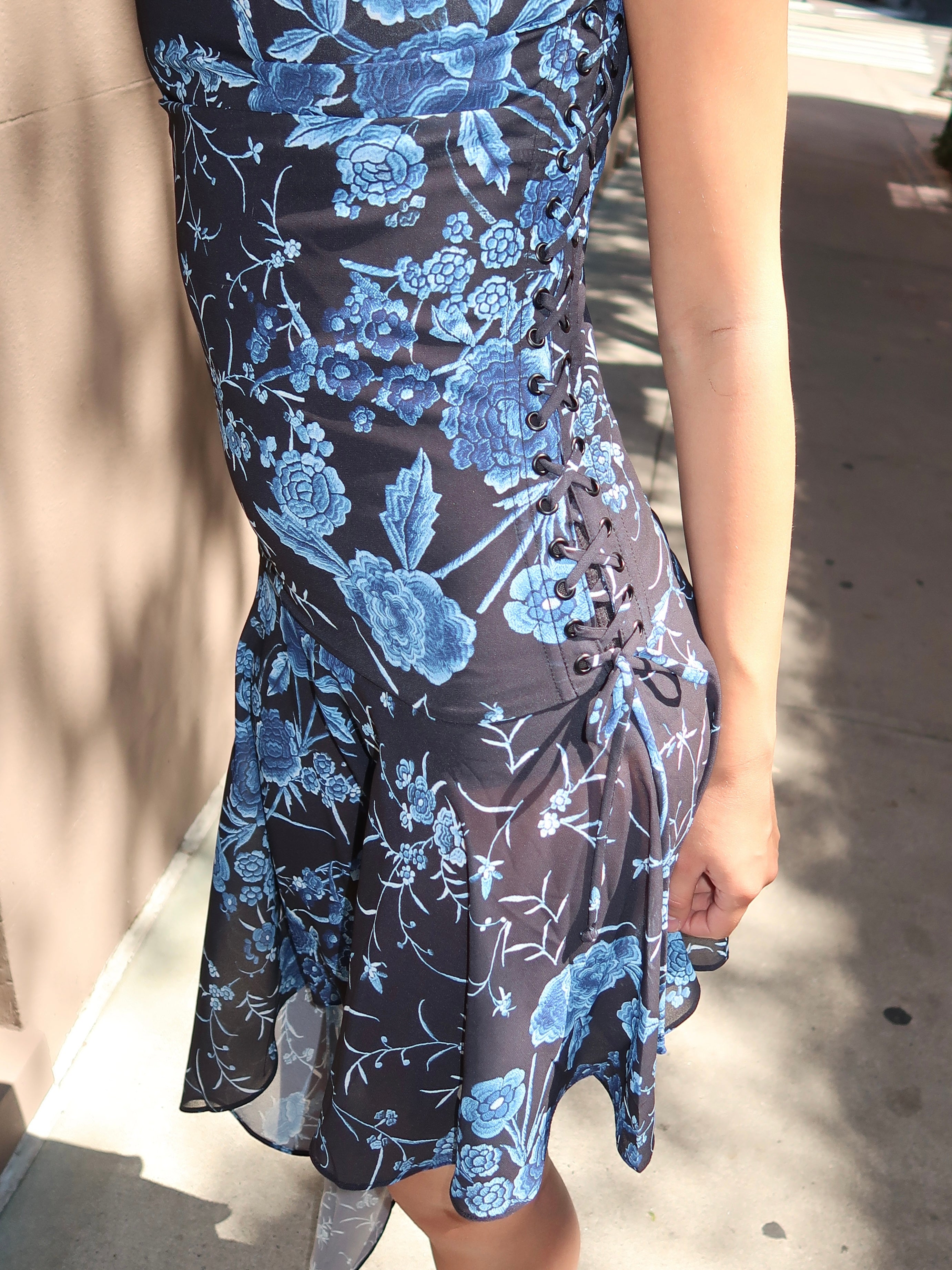 Imogene Dress in Bleu Piano