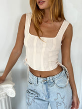 Load image into Gallery viewer, Jackie Tie Tank in Ecru
