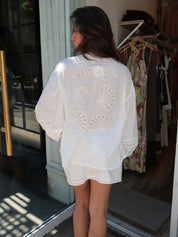 Coit Embroidered Long Sleeve in White