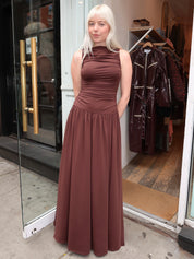 Clea Dress in Espresso