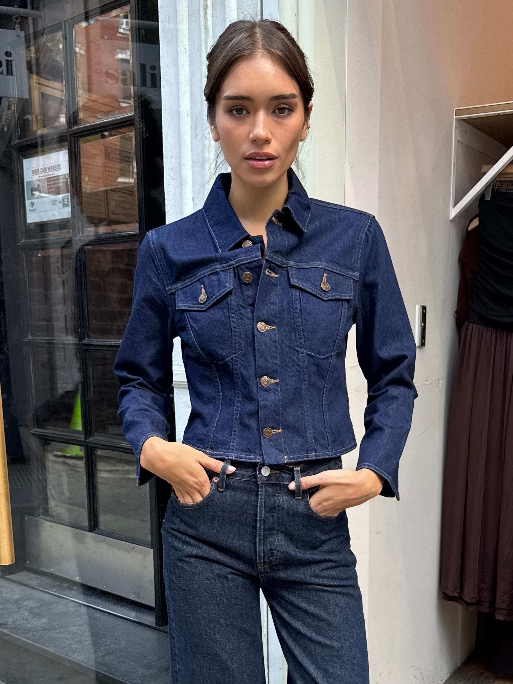 Contoured Jacket in Rinse