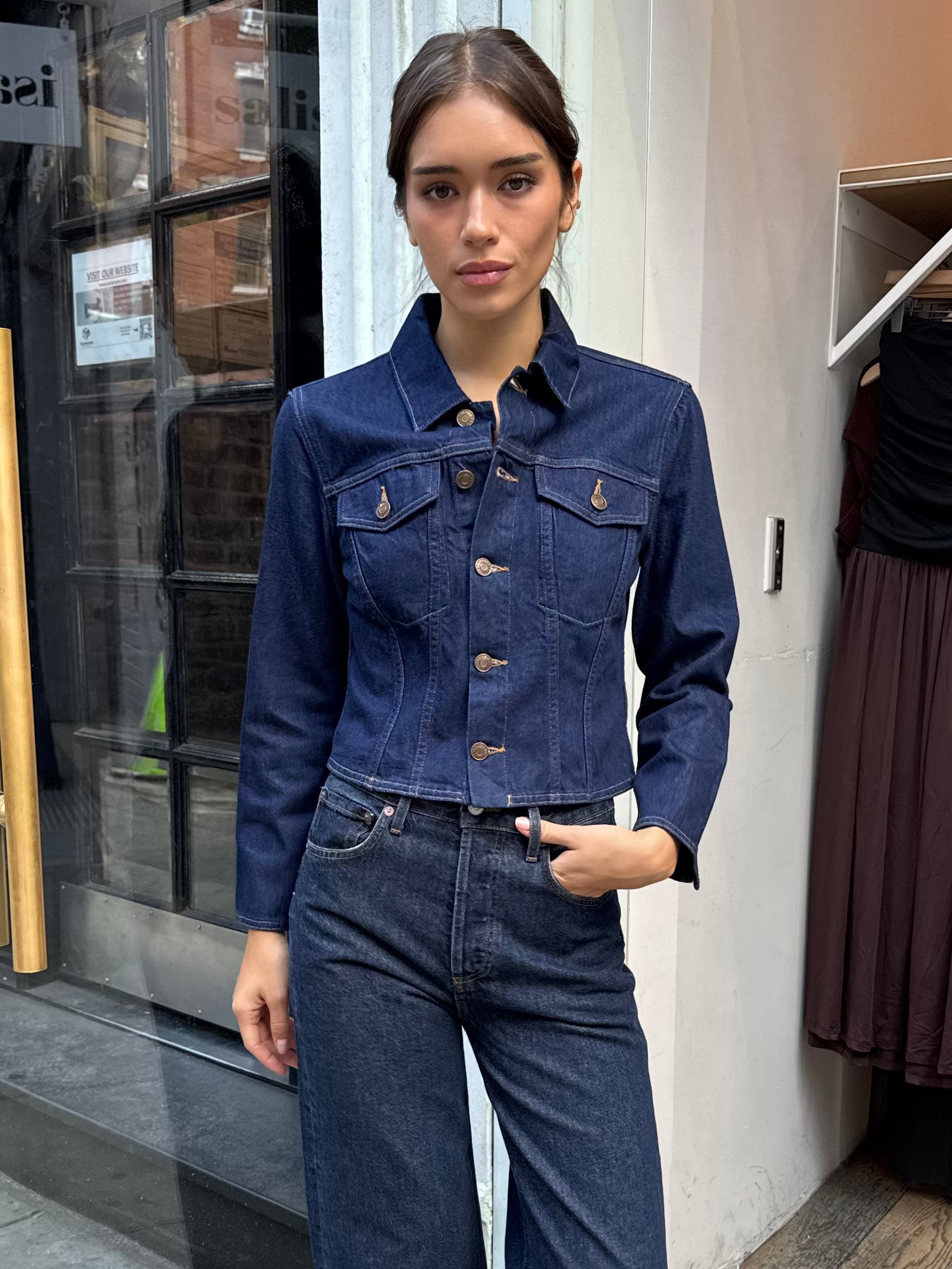 Contoured Jacket in Rinse