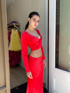 Solanas Top in Red Furry