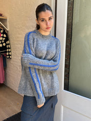 Becks Knit Sweater in Charcoal