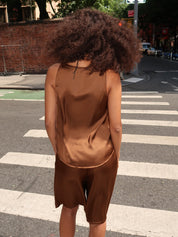 Mikayla Tank Top in Brown