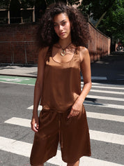 Mikayla Tank Top in Brown