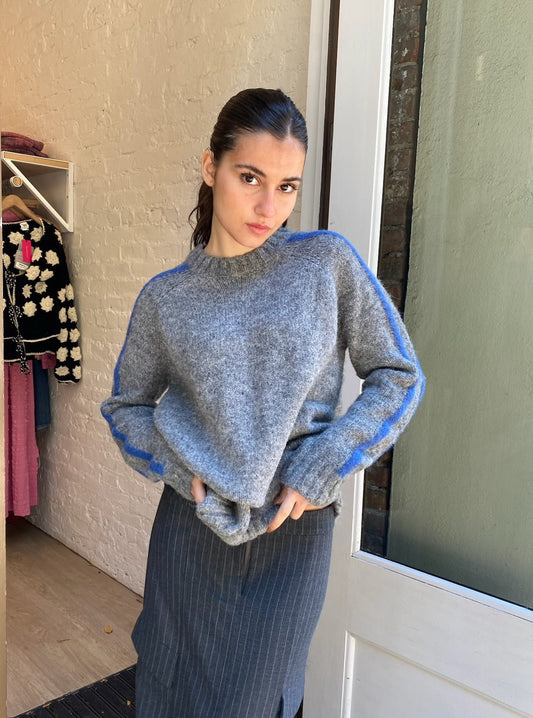 Becks Knit Sweater in Charcoal