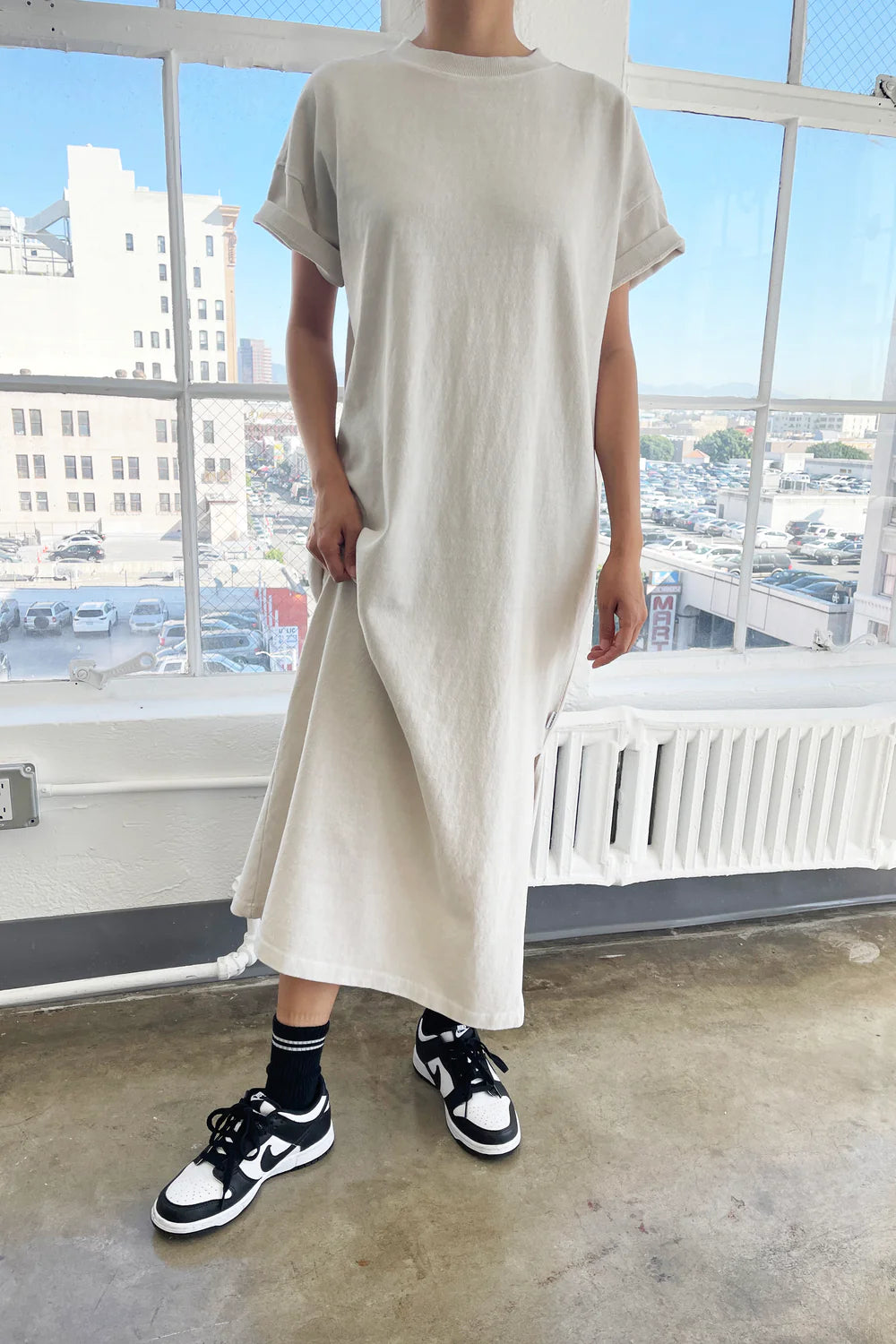 Her Dress in Alabaster