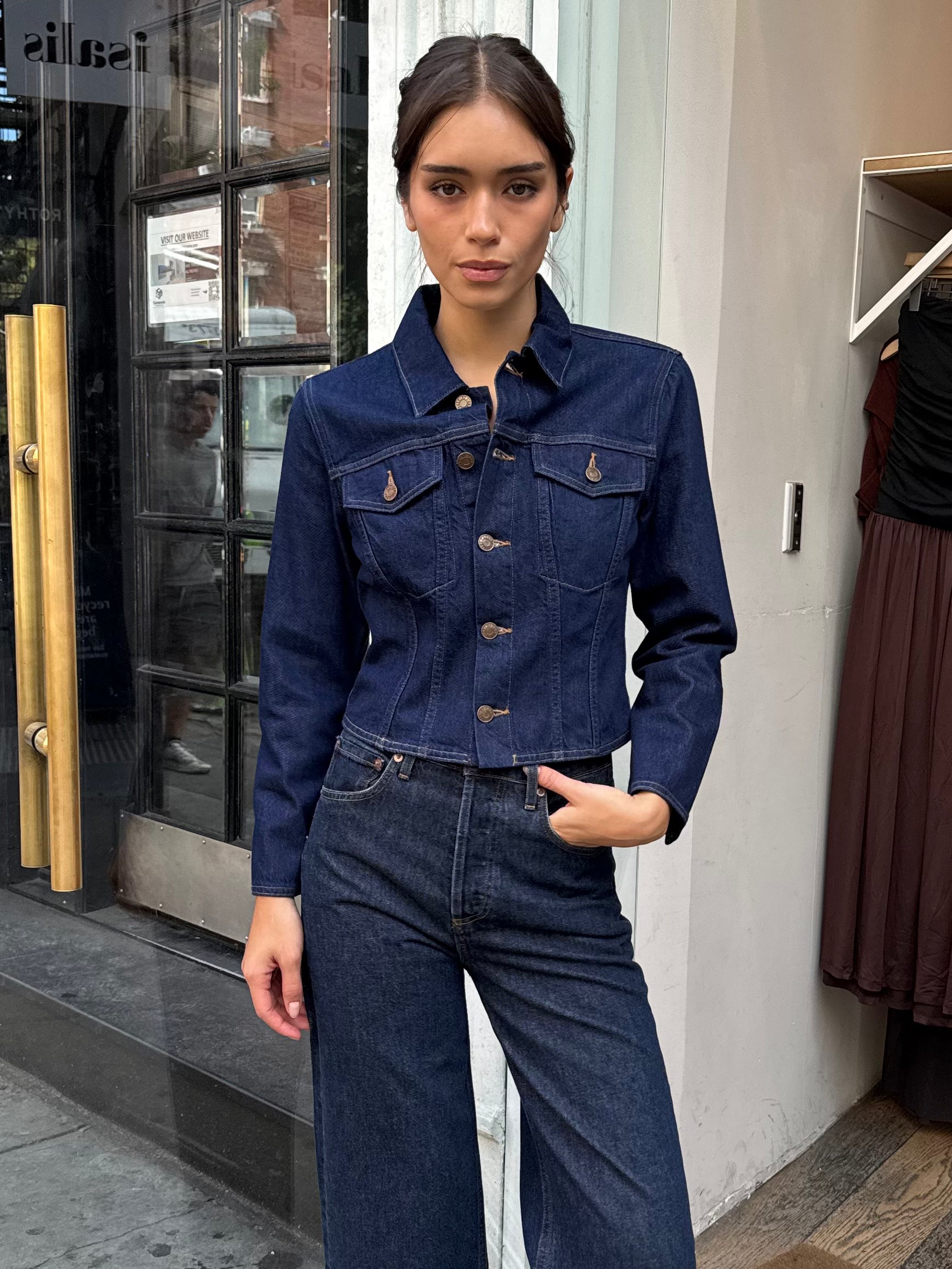 Contoured Jacket in Rinse