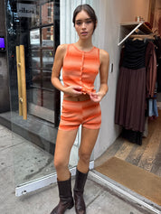 Somer Knit Shorts in Orange