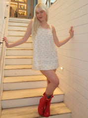Finrow Mini Dress in Blue Floral