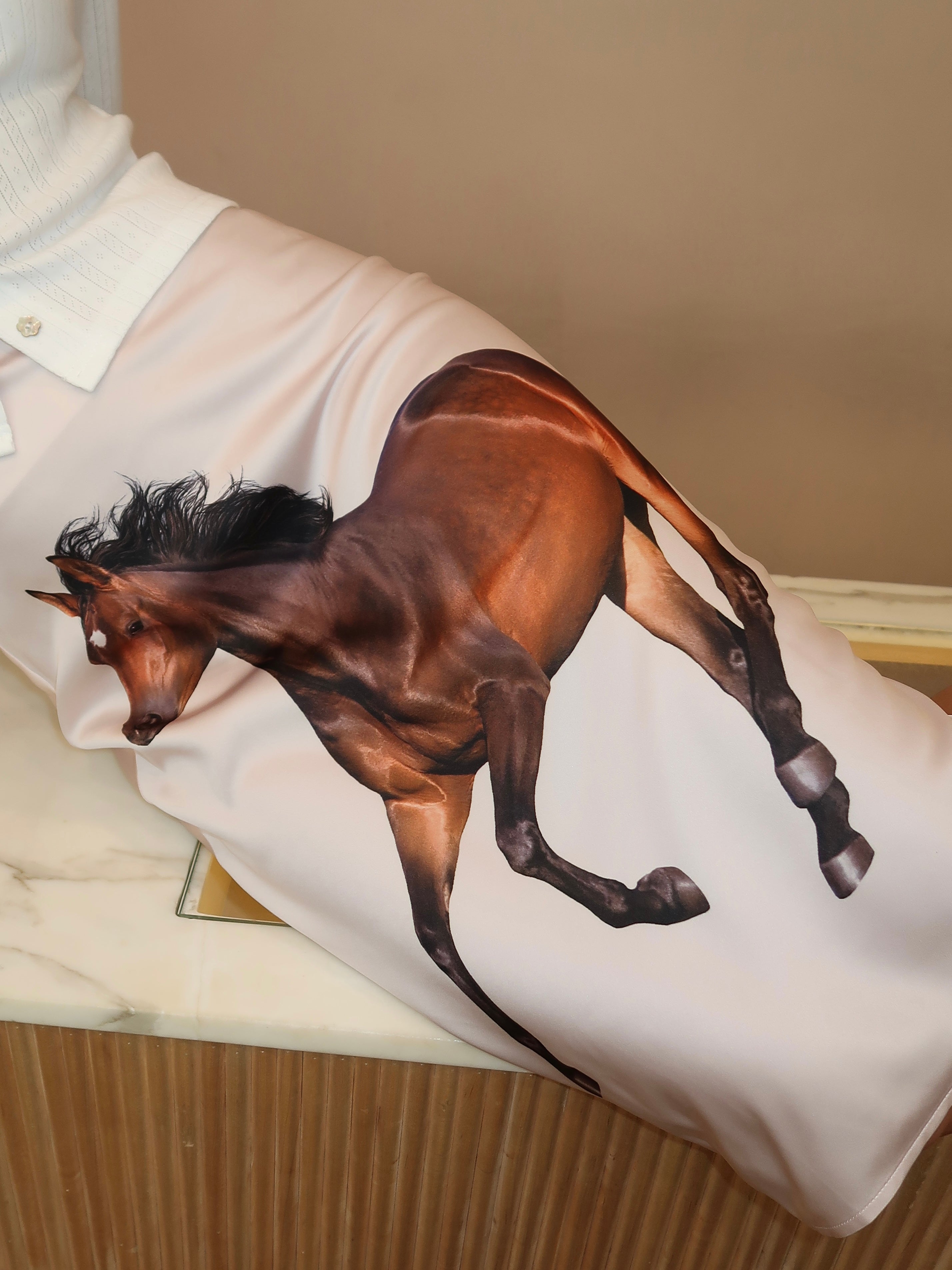 Equestrian Skirt in Champagne