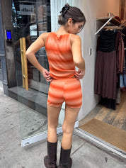 Somer Knit Shorts in Orange
