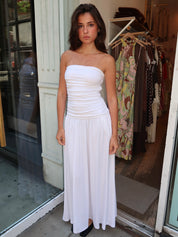 Viscose Santal Dress in White