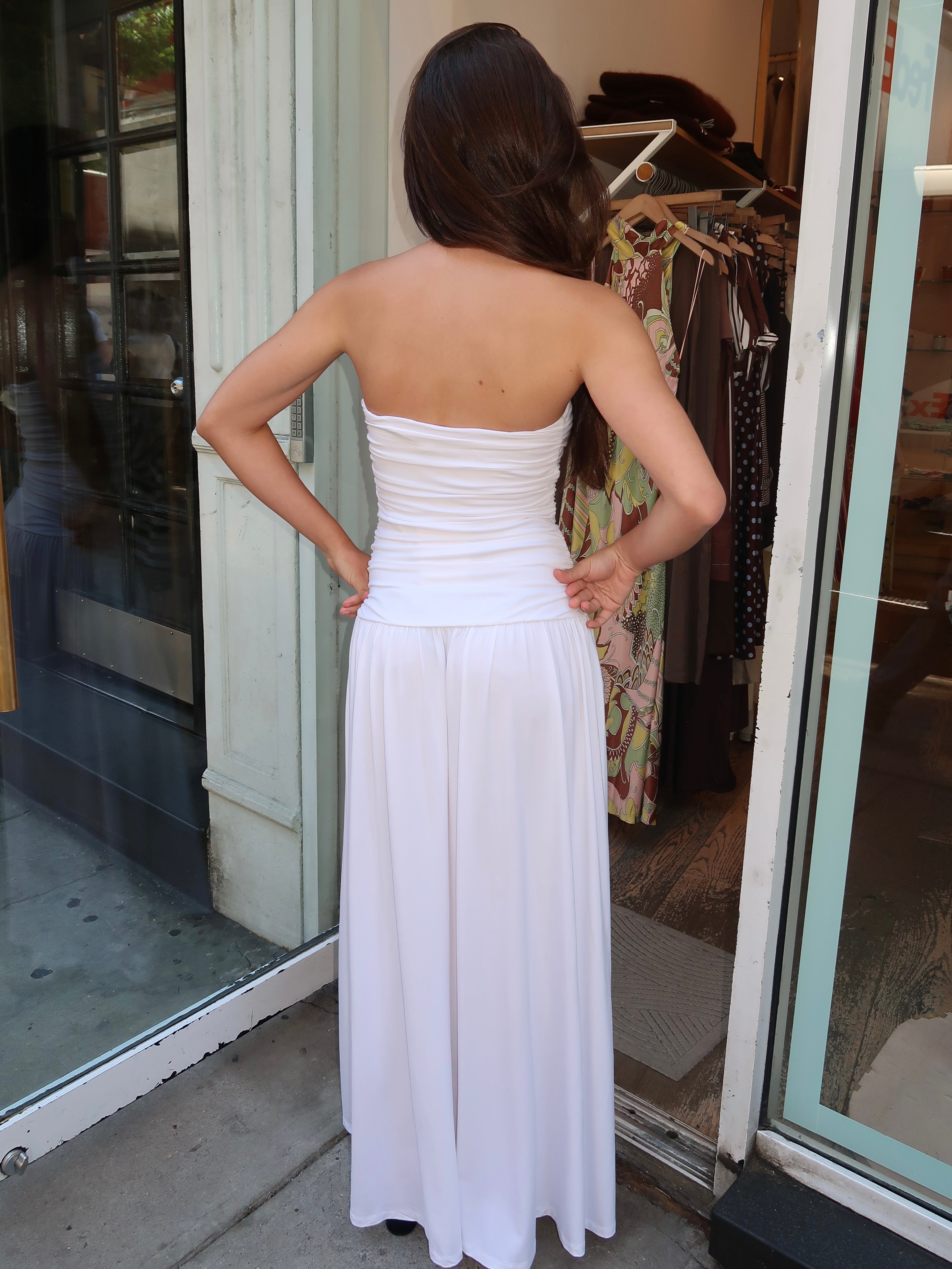 Viscose Santal Dress in White