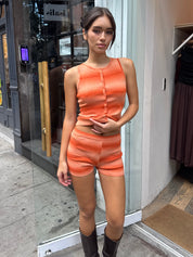 Somer Knit Shorts in Orange