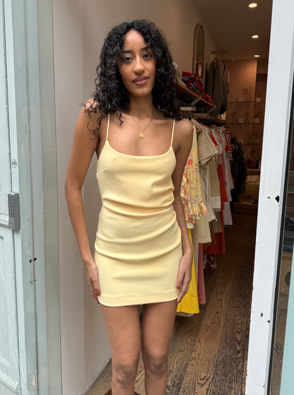 Jessi Mini Dress in Butter Yellow
