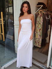 Viscose Santal Dress in White