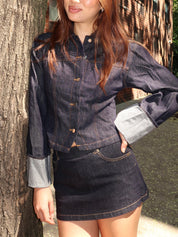 Mex Fitted Denim Jacket in Indigo