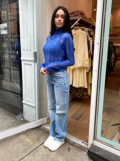 Bobbie Carpenter Mid Rise Loose Straight Jean in Brandenburg Vintage