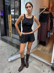 Nola Draped Mini Bloomers in Black