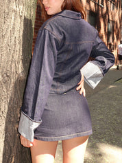 Mex Fitted Denim Jacket in Indigo