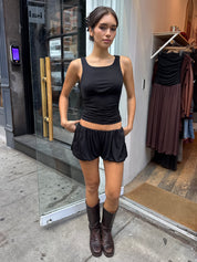 Nola Draped Mini Bloomers in Black