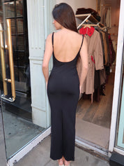 Gallina Beaded Maxi Dress in Black