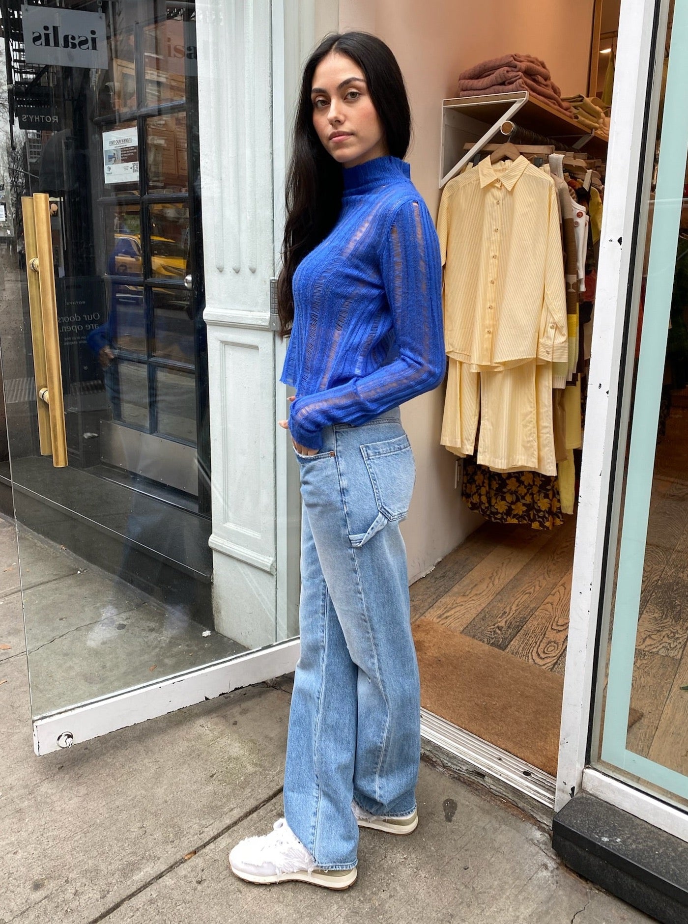 Bobbie Carpenter Mid Rise Loose Straight Jean in Brandenburg Vintage