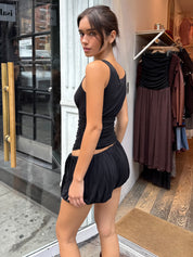 Nola Draped Mini Bloomers in Black