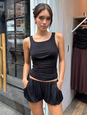 Kailee Draped Top in Black