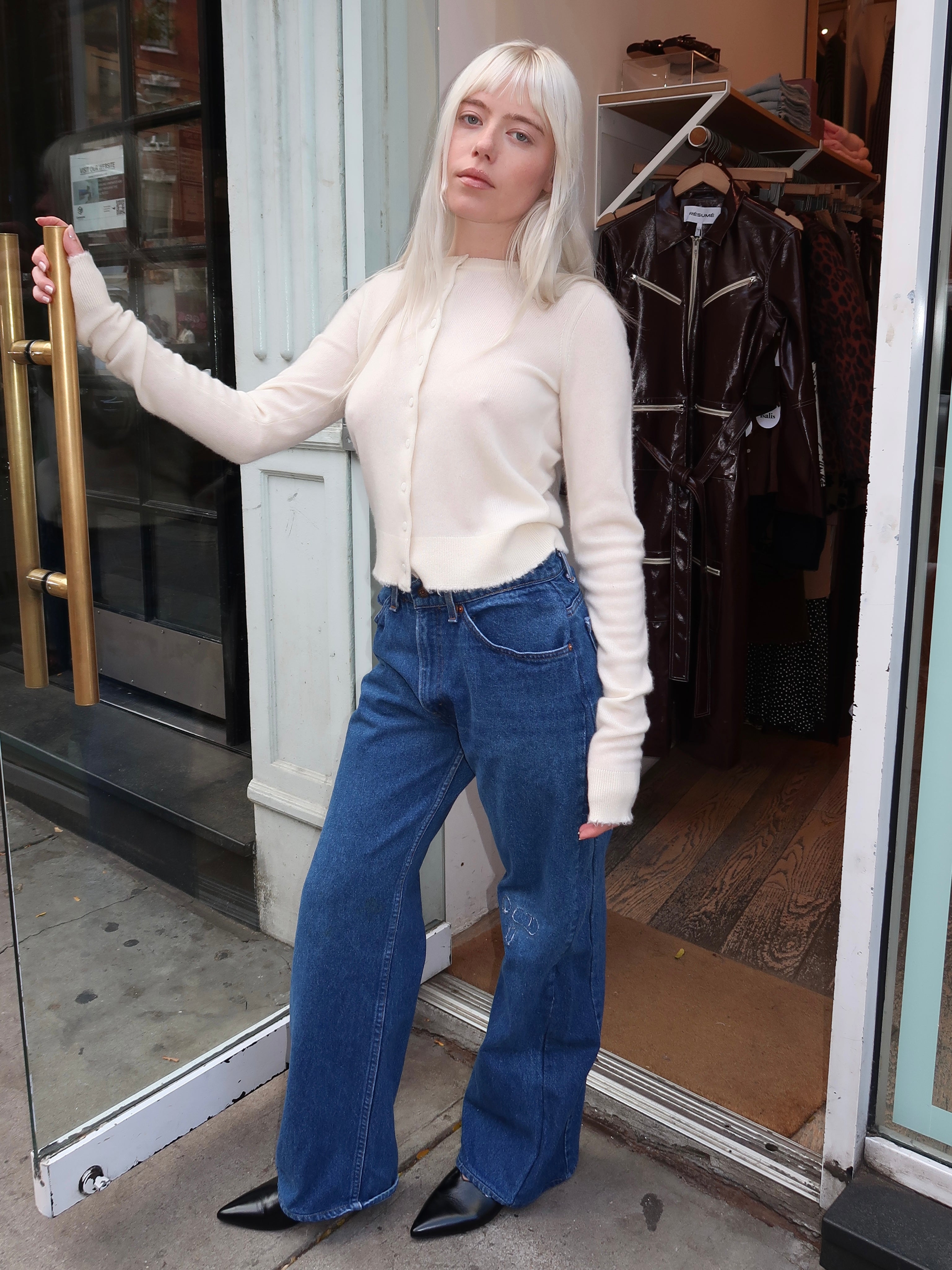 90s Trouser Jean in Medium/Dark