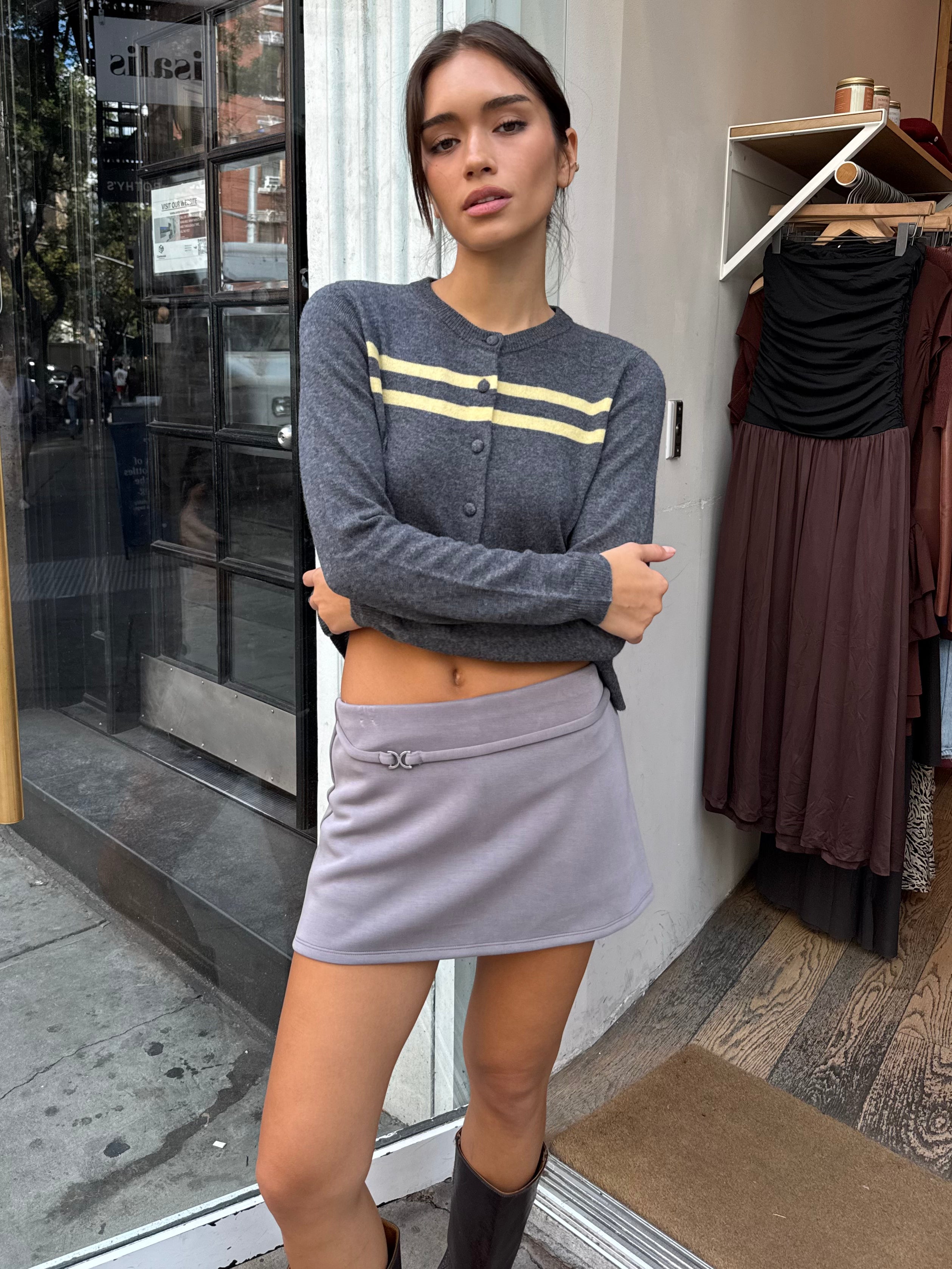 Kayla Mini Skort in Grey