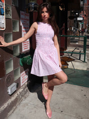 Martina Mini Dress in Fiori Stripe Palazzo