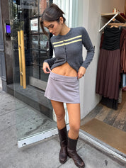 Kayla Mini Skort in Grey