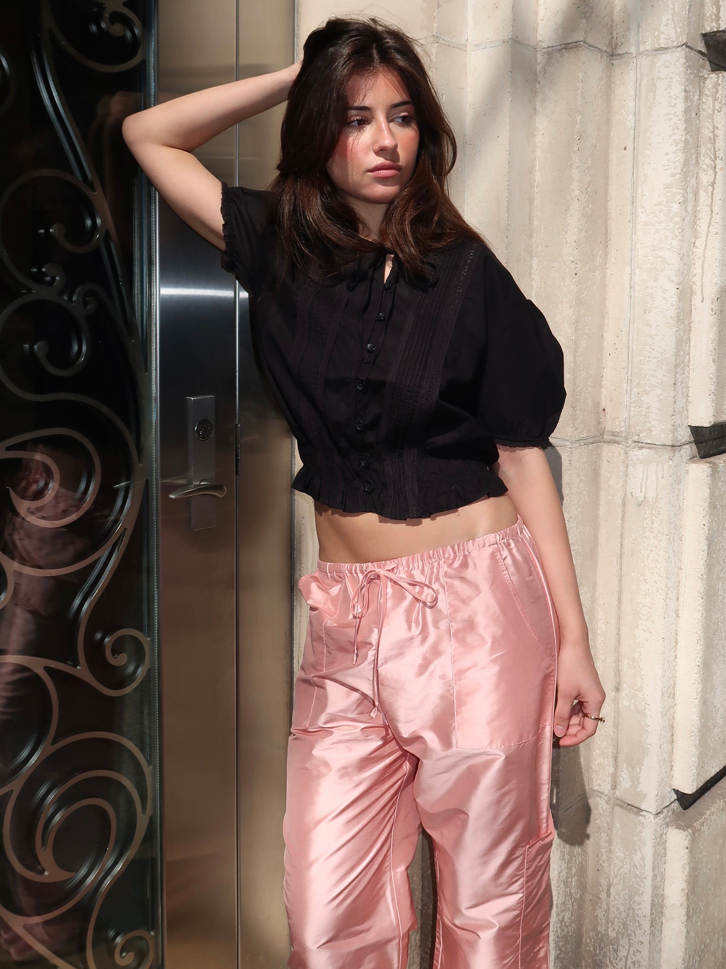 Fiora Blouse in Fresco Lace Black