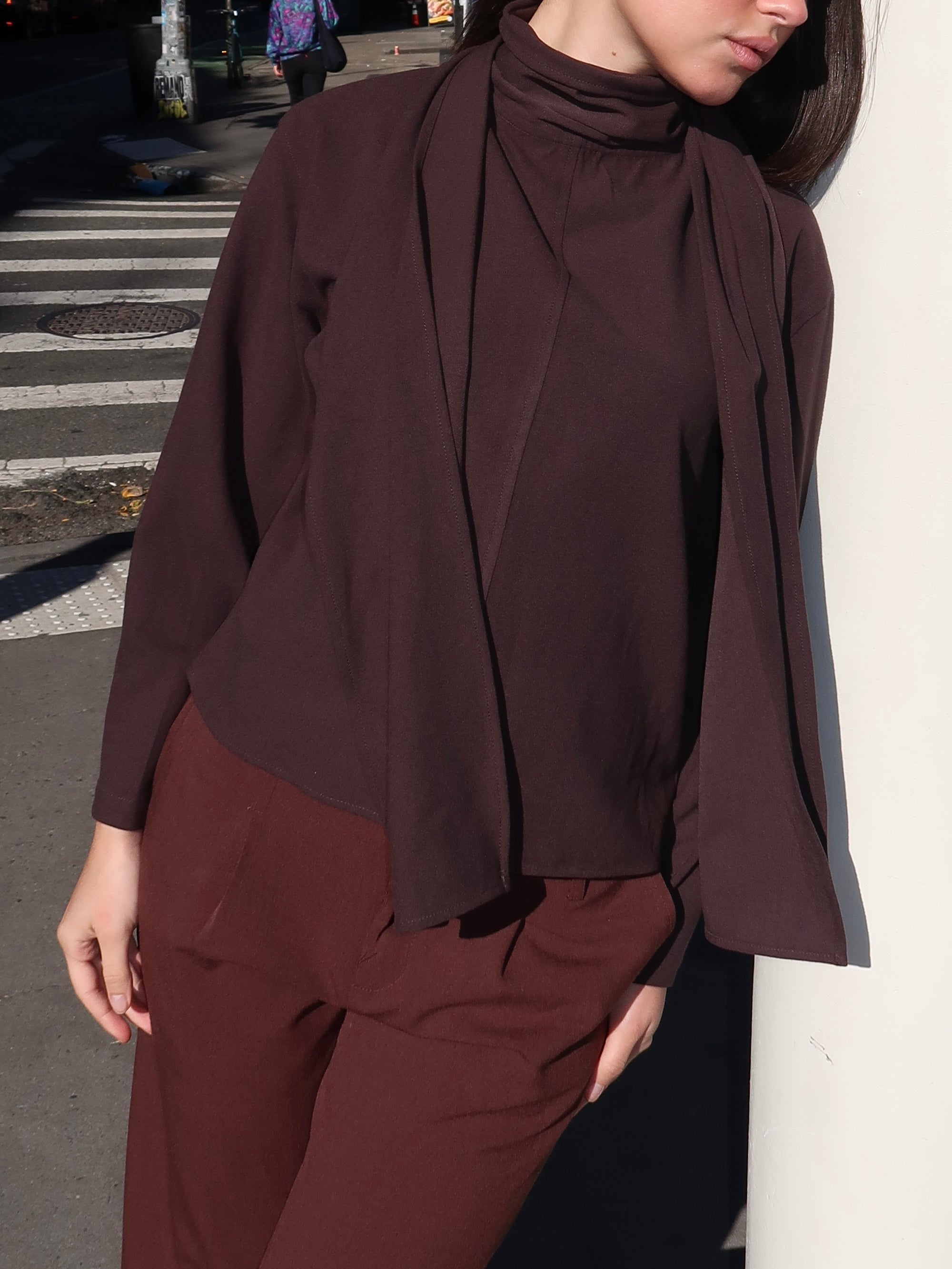 Stream Top in Dark Brown