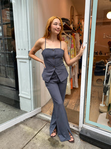 Finley Flare Trousers in Grey