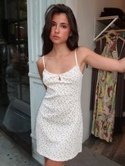 Brendas Mini Dress in Ivory Floral