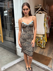 Tati Midi Dress in Leopard