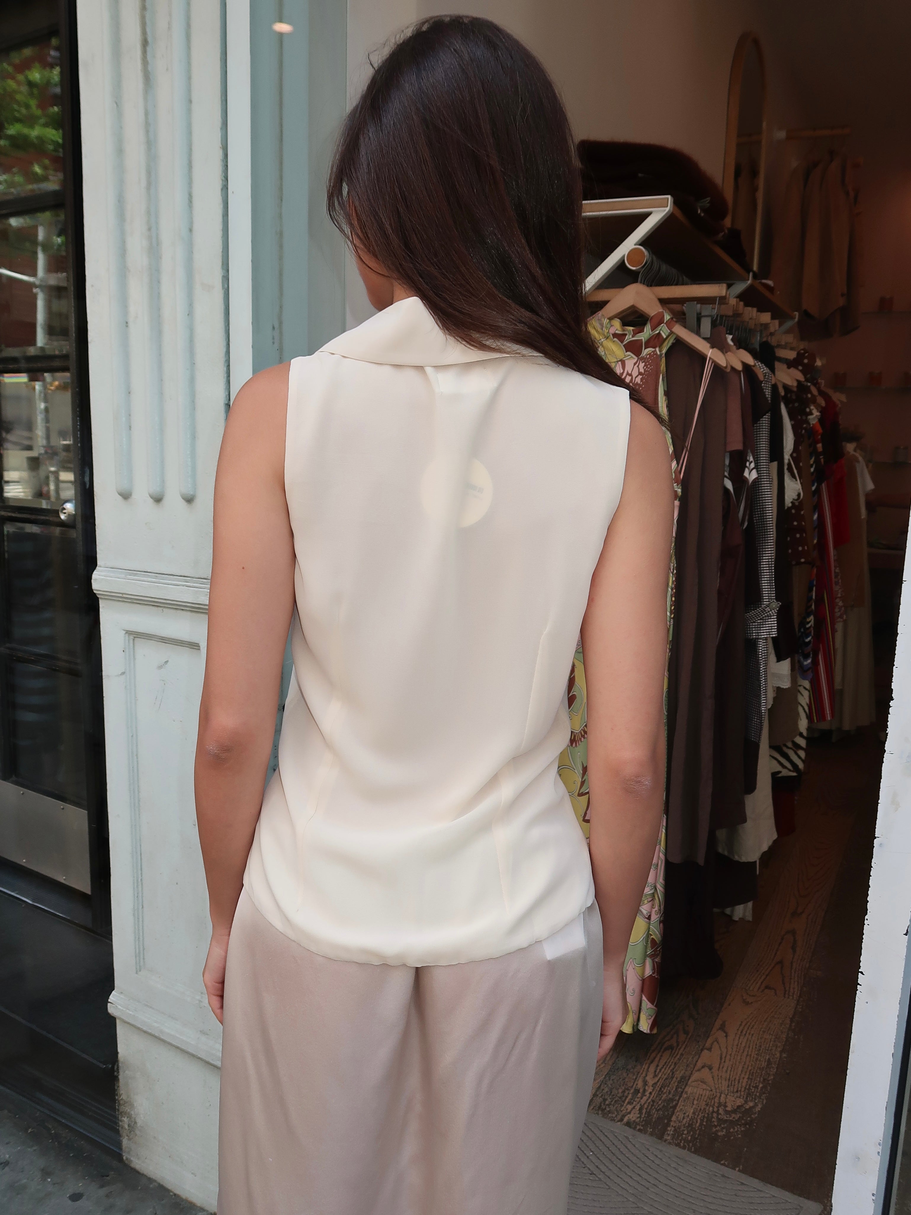 Rye Vest Top in Vanilla
