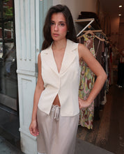 Rye Vest Top in Vanilla