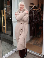 Lucine Long Cardigan in Oat