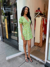 Load image into Gallery viewer, La Belle Mini Dress in Lou Floral Print - Green
