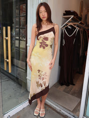Blaise Asym Midi Dress in Palmera Floral