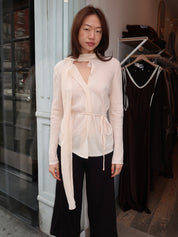 Zola Scarf Blouse in Bisque